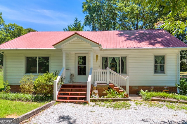 view of front of property