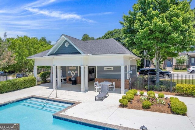 2357 Bayrose Cir Unit 57B, Atlanta, GA 30344 - view of swimming pool featuring a gazebo and a patio area