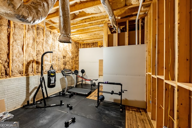 view of workout area