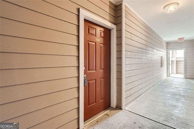 view of doorway to property