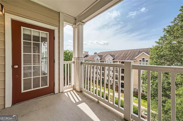 view of balcony