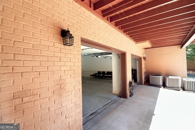 view of patio / terrace with central AC