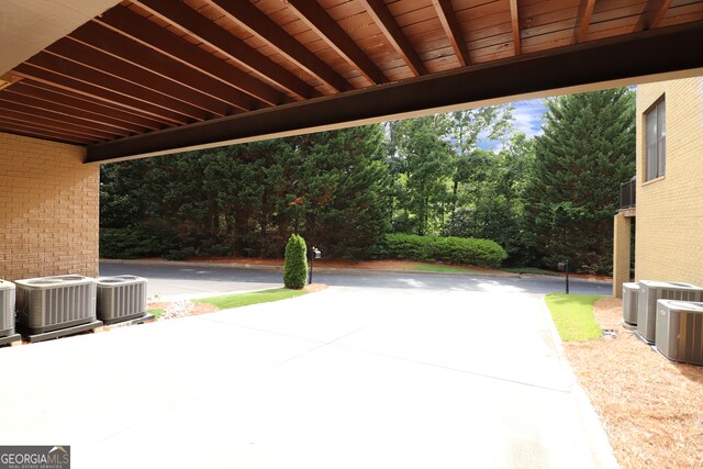 view of patio / terrace with central AC