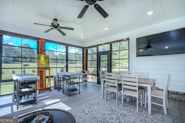 view of sunroom