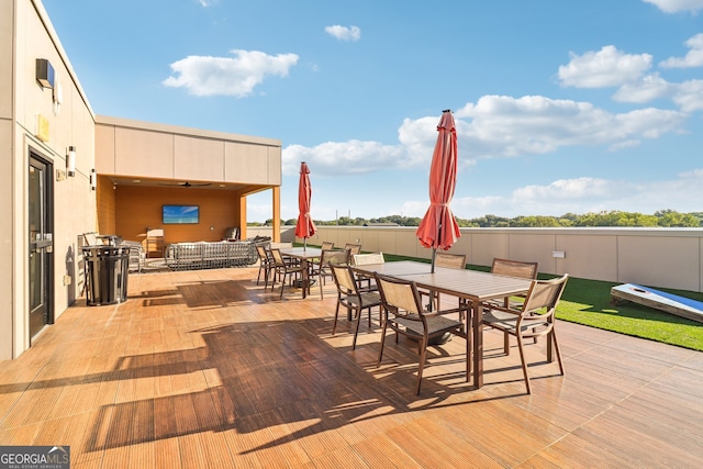 view of patio / terrace with an outdoor hangout area