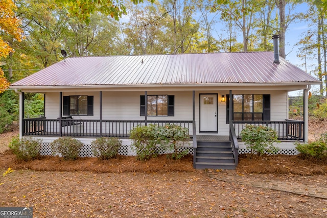 view of front of home with a porch