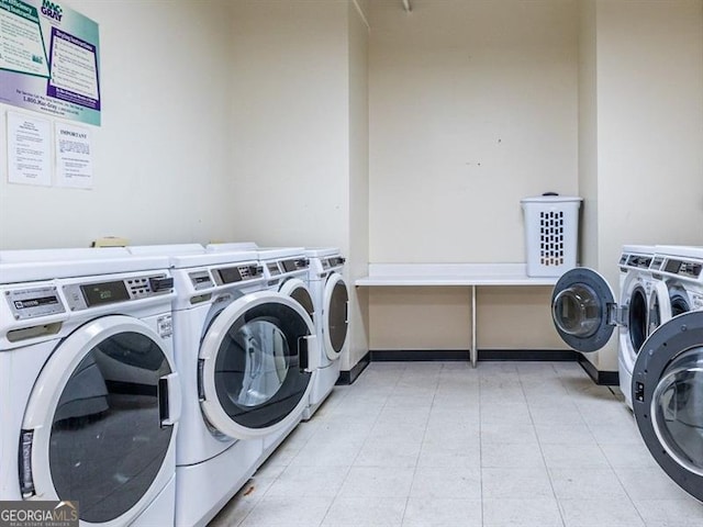 laundry area featuring washer and dryer