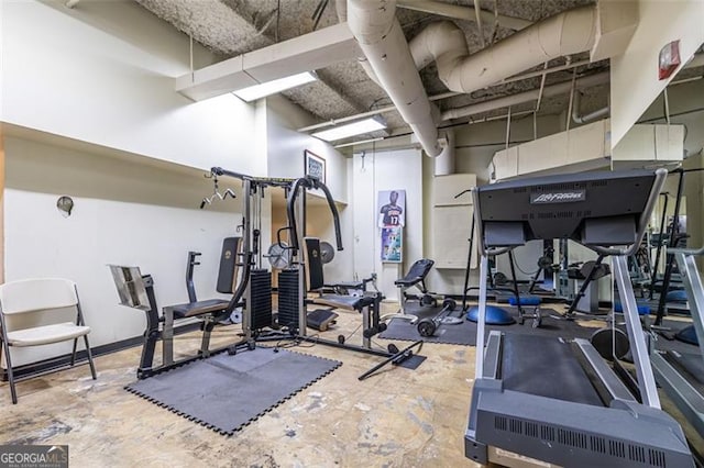 view of workout area