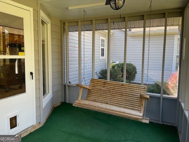 view of sunroom