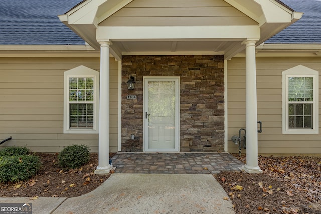 view of doorway to property