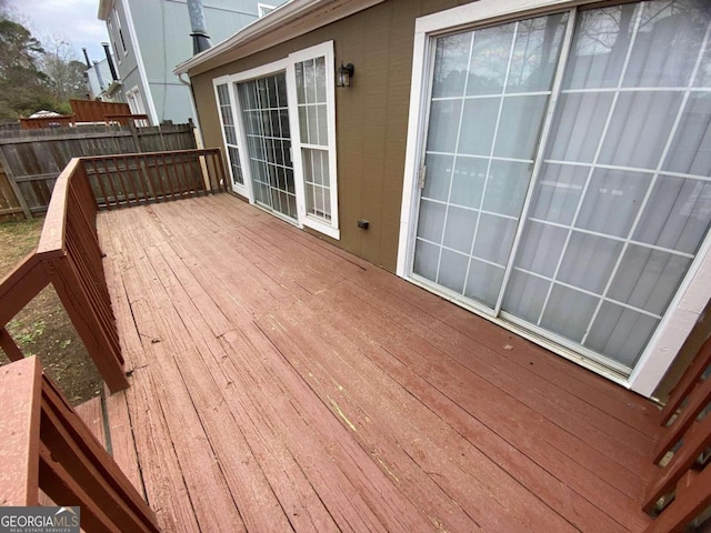 view of wooden terrace