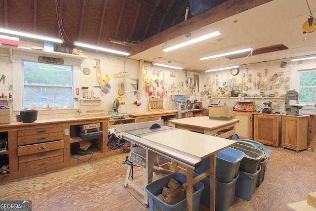 kitchen with tile countertops and a center island