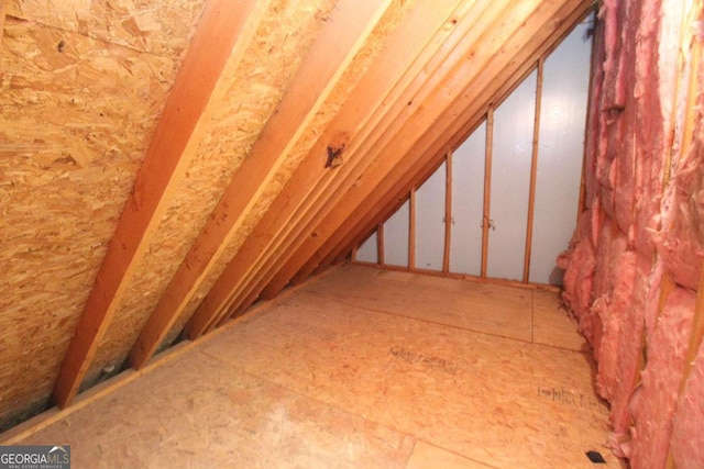 view of attic