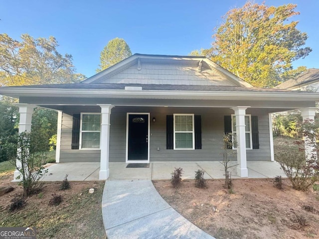 view of front of house with a porch