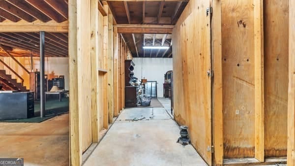287 Branch Rd, Cedartown, GA 30125 - miscellaneous room featuring concrete flooring and stairway