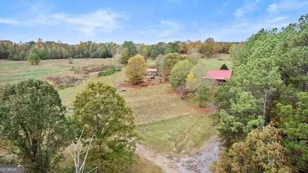 bird's eye view featuring a rural view