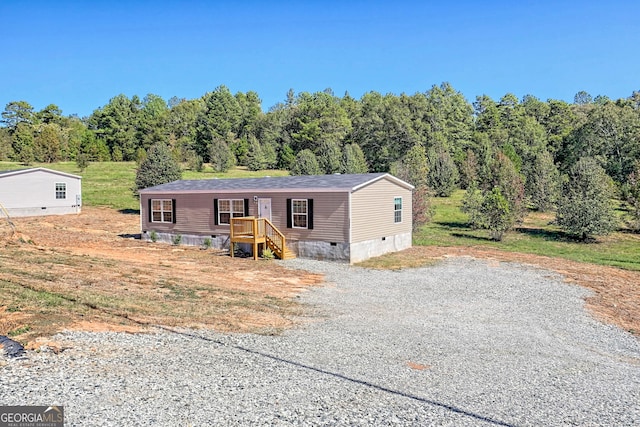 view of manufactured / mobile home