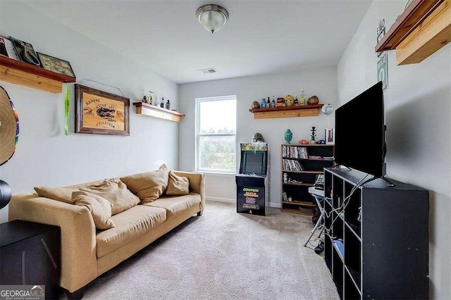 view of carpeted living room