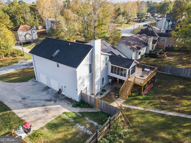 birds eye view of property