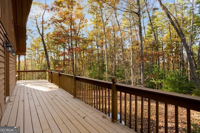 view of wooden deck