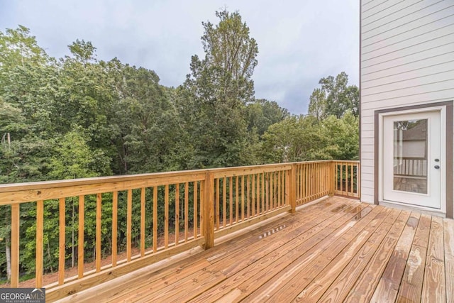 view of wooden deck