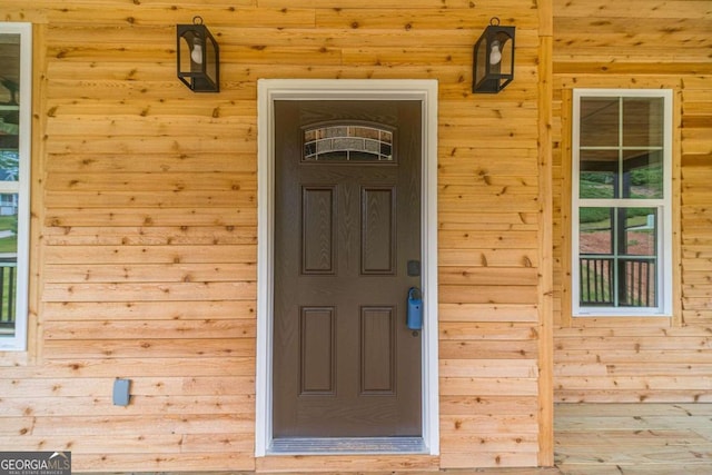 view of doorway to property