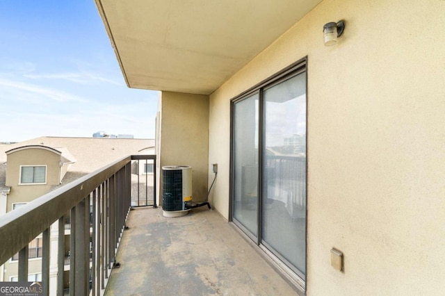 balcony featuring cooling unit