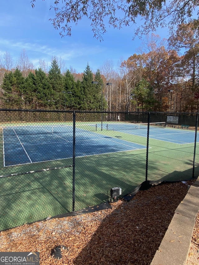 view of tennis court