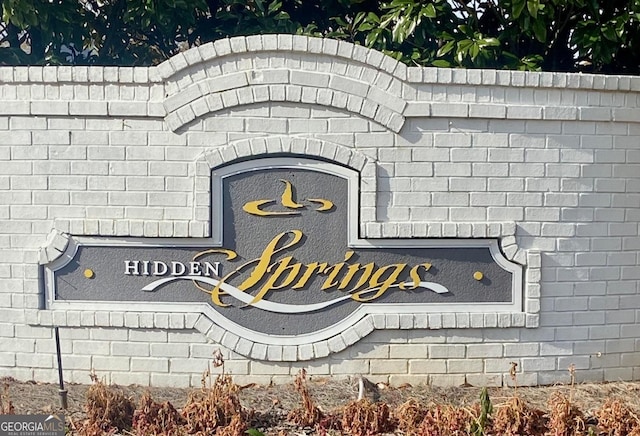 view of community sign