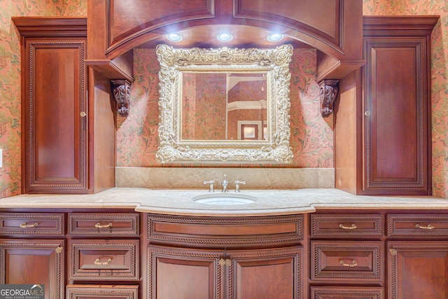 bathroom with vanity