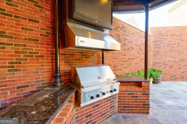 view of patio / terrace with area for grilling