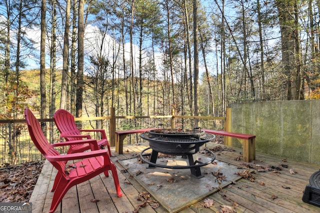 view of wooden deck