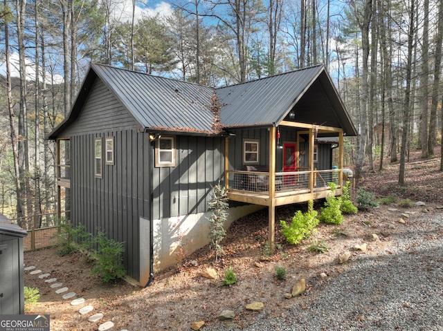 exterior space featuring covered porch