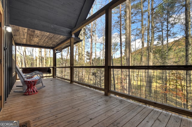 view of wooden terrace