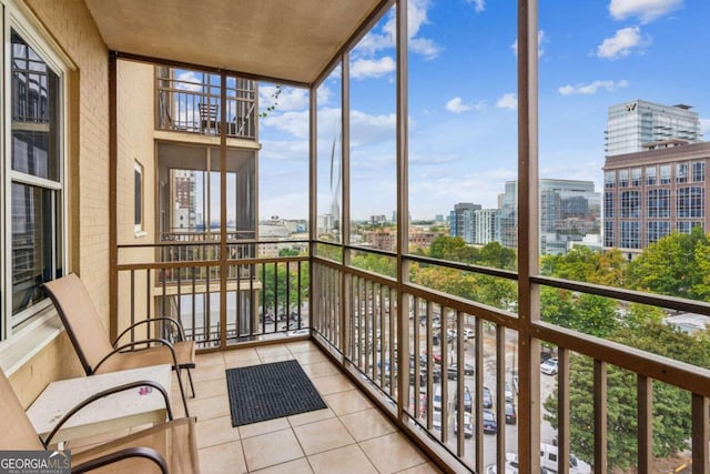 view of sunroom / solarium