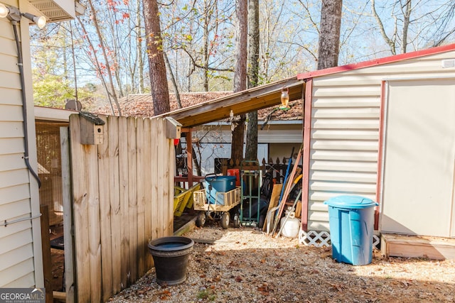 view of outdoor structure