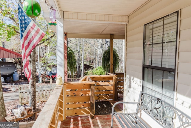 view of patio with a porch