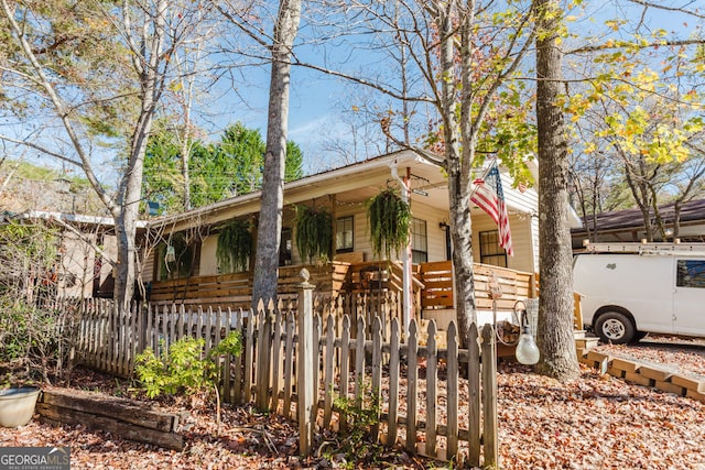 view of front of home with a porch