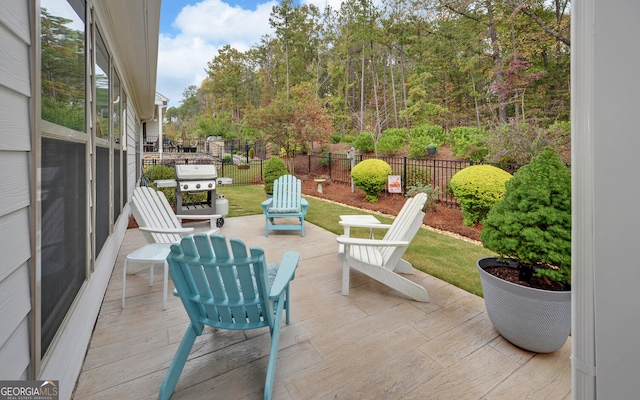 view of patio / terrace with grilling area