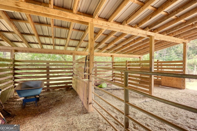 view of horse barn