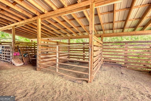 view of horse barn