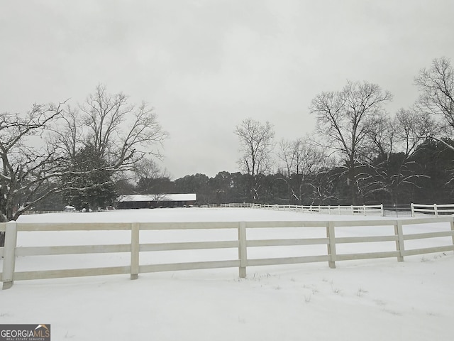 view of snowy yard