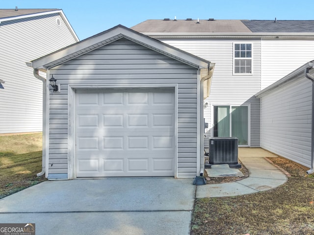 garage with central AC