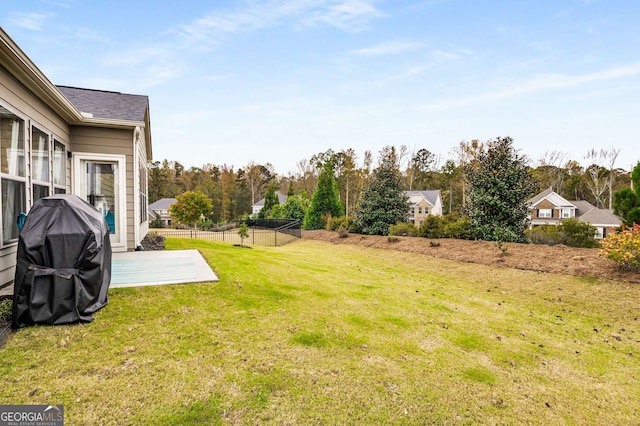 view of yard with a patio