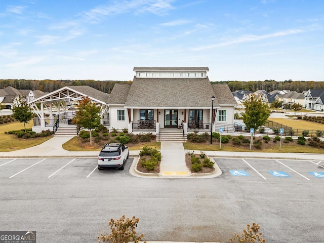 view of front of property with covered porch