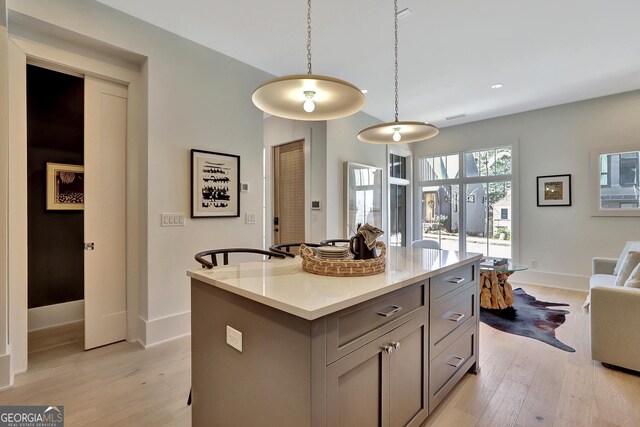 empty room featuring light hardwood / wood-style flooring