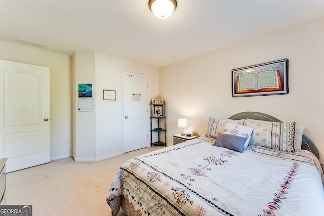 view of carpeted bedroom