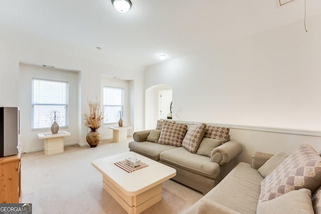 view of carpeted living room