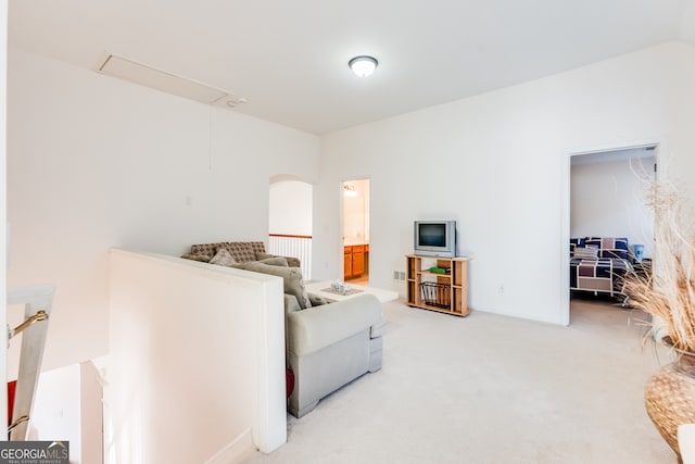 view of carpeted living room