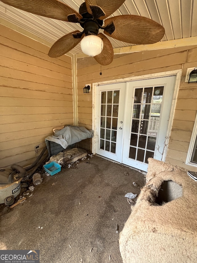 view of patio with french doors